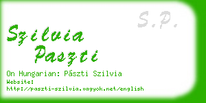 szilvia paszti business card